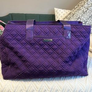 Vera Bradley Microfiber Purple Tote/Travel Bag